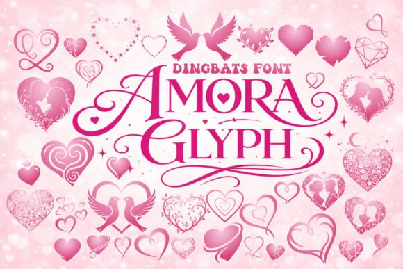 Amora Glyph Font Review: A Romantic Dingbats Typeface for Campaign Design