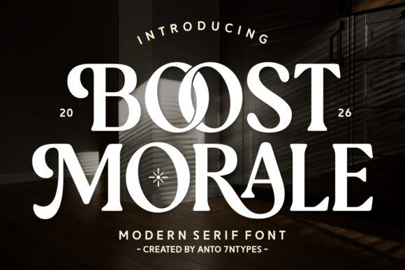 Boost Morale: A Serif Font That Earns Its Place