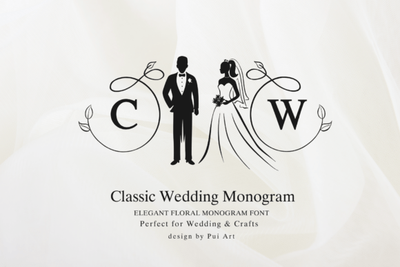 Classic Wedding Monogram Font: Testing It in a Real Web Project