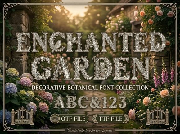 Enchanted Garden Monogram Font