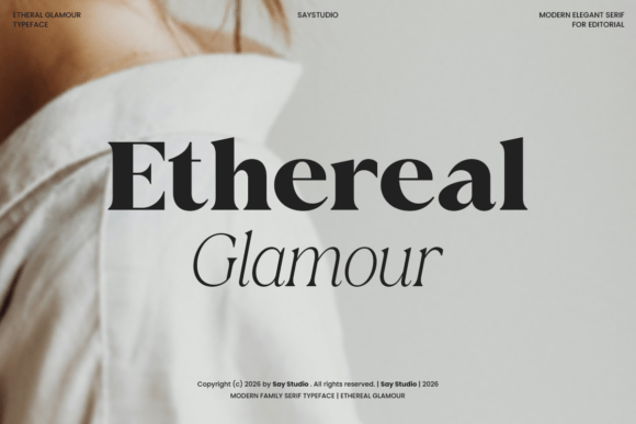 Ethereal Glamor: A Serif Font for Elegant Brand Stories