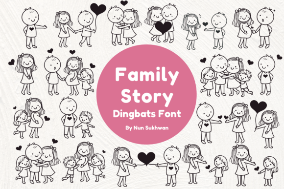 Family Story Dingbats Font Brings Warmth to Editorial Design