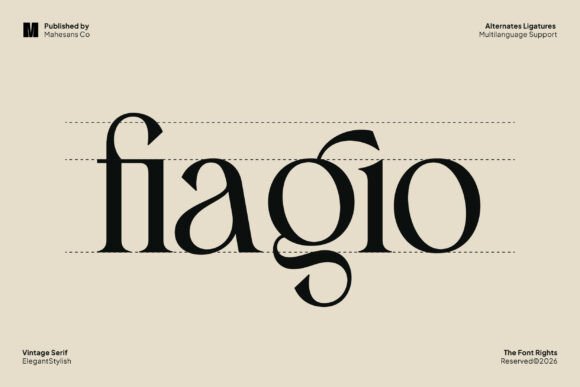 Fiagio: A Vintage-Inspired Serif Font for Editorial Design