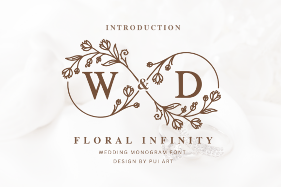 Floral Infinity Monogram: A Decorative Font for Campaigns