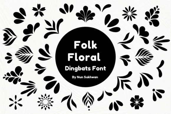 Folk Floral Dingbats: A Decorative Font for Web Designers