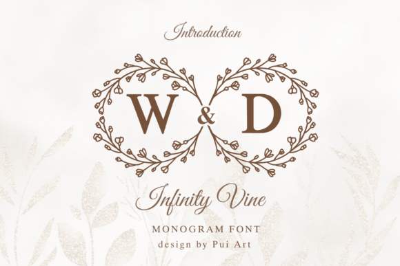 Infinity Vine Monogram: Decorative Font for Special Creations