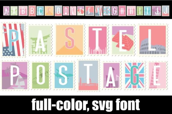 Pastel Postage: A Color Font for Digital Design