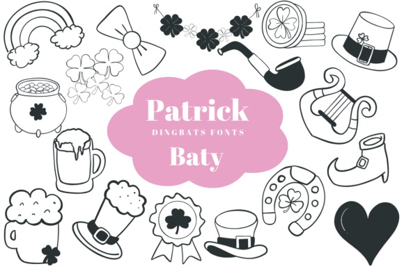 Patrick Baty: A Sketch-Style Dingbats Font for Small Business Branding