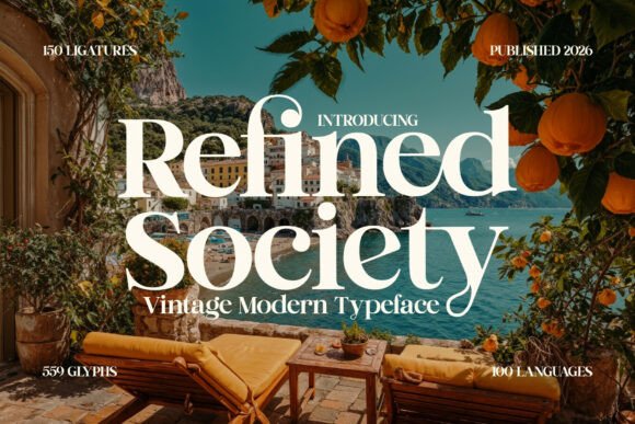 Refined Society: A Vintage Serif for Luxury Design