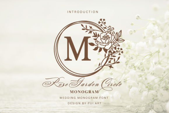 Rose Garden Circle Monogram Font