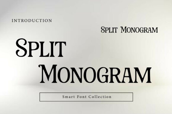 Split Monogram Font for Handmade Products & Printables