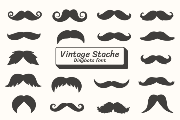 Vintage Stache Font for Creative Projects
