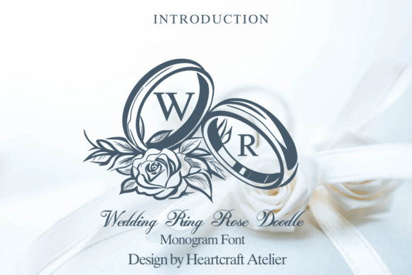 Wedding Ring Rose Doodle: A Decorative Font for Small Business Branding